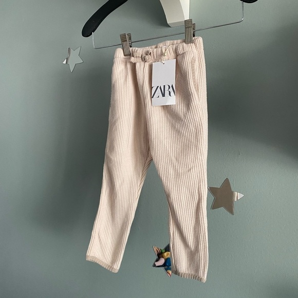 𝅺zara warm waffle pants 2-3Y NWT - Picture 3 of 6